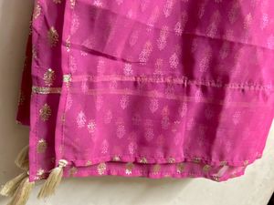 Pink Printed Dupatta(Women)