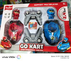go cart chargeable two car with remote control