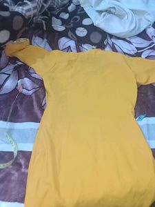 Yellow Embellished Kurti Set