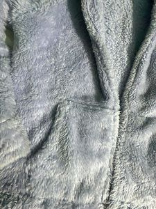 Fuzzy Blue Zip-Up Hoodie