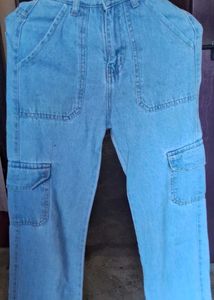 Light Blue Cargo Jeans