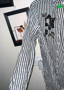 Striped Button-Down oversizedl Shirt