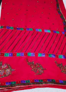 Blue Floral Printed Saree 2