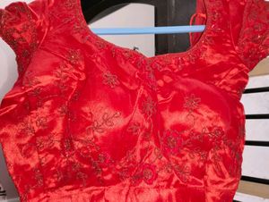 Red lehenga