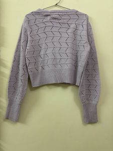 Lavender Knit Crop Top