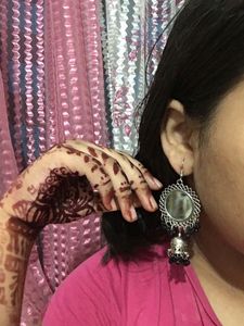 Mirror Jhumka Earrings