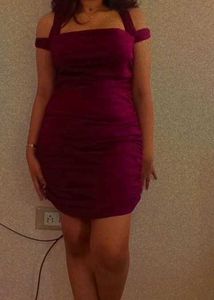 Plum Offshoulder Dress