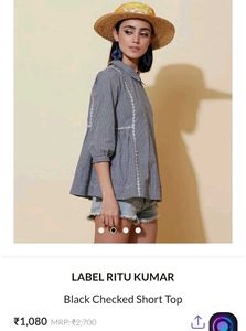 BLACK RITU KUMAR DESIGNED TOP