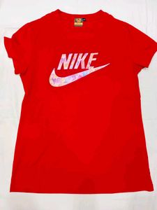 Nike Red Graphic Print Tee