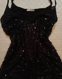 Sparkly Black Tank Top