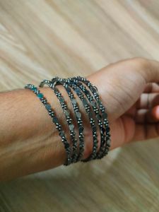 Oxidised Necklace With Bangles