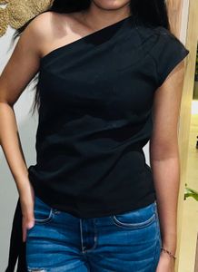 Black One Shoulder Top