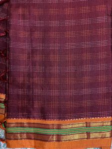 Like new maroon colour sari with Zari