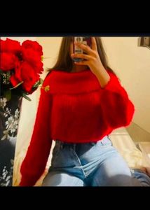 Off-Shoulder Sweater( lavender color available)