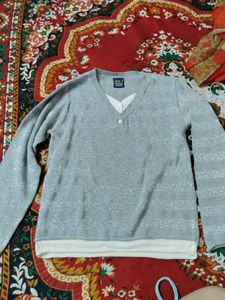 Grey Striped Sweater