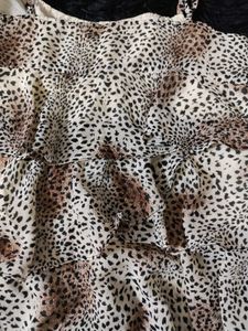 Leopard Print Tiered Top