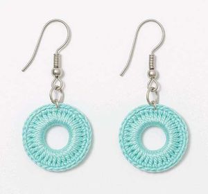 Aqua Blue Hoop Earrings – Lightweight &amp; Elegant