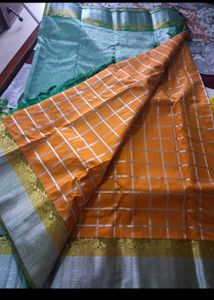 Buy This Sare Free With Blue Pure Kanchipirm Silk