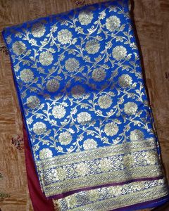 Elegant Blue Banarasi Saree