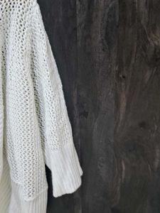 Torrid White Knit Cardigan