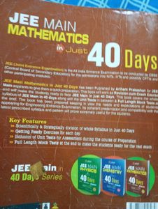 JEE Main Mathematics in 40 Days