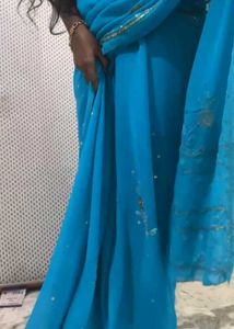 Teal Embellished Saree