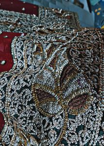 MAROON WEDDING SAREES EMBROIDERY