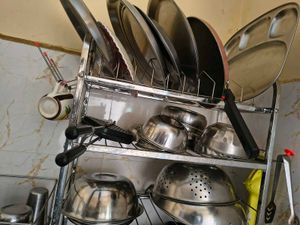 Kitchen Utensil Rack with Cookware