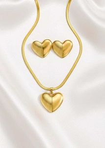 Dual Shade Heart Pendant set Anti Tarnish