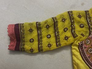 Yellow-Purple festive suit
