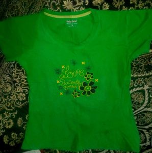 Black And Green Combo Top