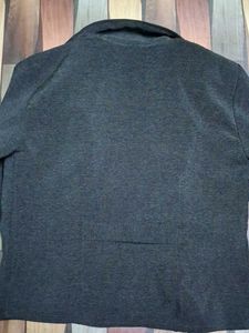 Charcoal Black Half Blazzer