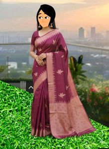 Elegant Maroon Banarasi Silk Saree