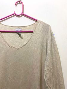 Beige Long Sleeve Top till 40 stretchy