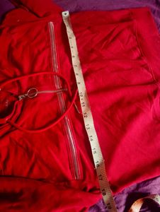 Red Quarter-Zip Hoodie