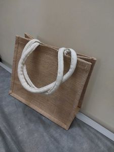 Cute Decorated Jute Handbag