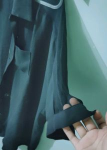 Black  Shirt With Transparent  Shoulders