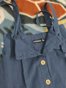 Dungaree Skirt With Combo White Tees For Women