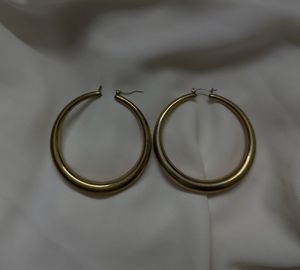 Bold Hoop Earrings (Gold Colour)