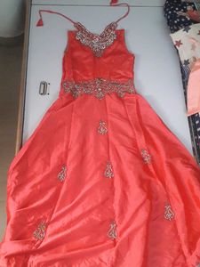 Ethnic Gowns Light Reddish Colour