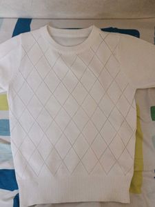 Argyle Knit Top