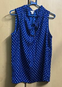 Blue Polka Dot Tank Top