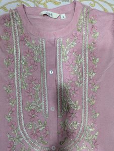 Pink Embroidered Suit Set