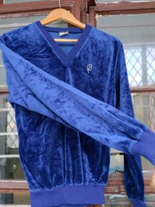 Velvet V-Neck Pullover