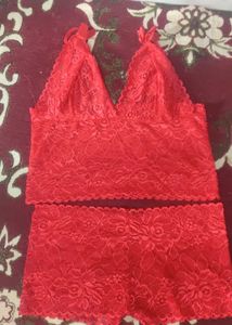 Red Lace Lingerie Set