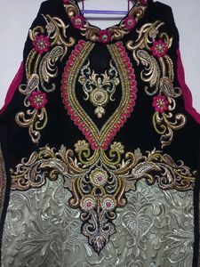 Heavy Work With Moti And Beads Kurti