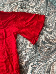 Red Top With Bell Sleeves
