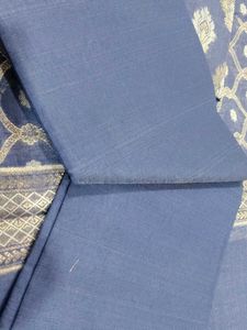 3 Pc Blue Silk Suit Set