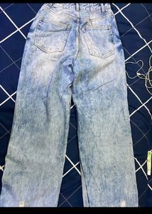 Off duty Distressed Wide Leg Jeans