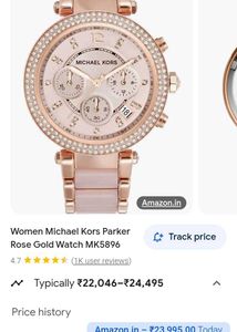 Authentic Michael Kors Rose Dial Women&#39;s Watch